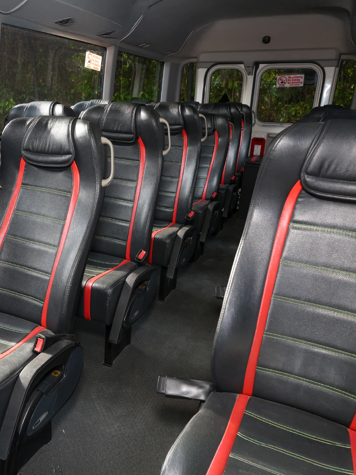 Mini bus leather seats interior