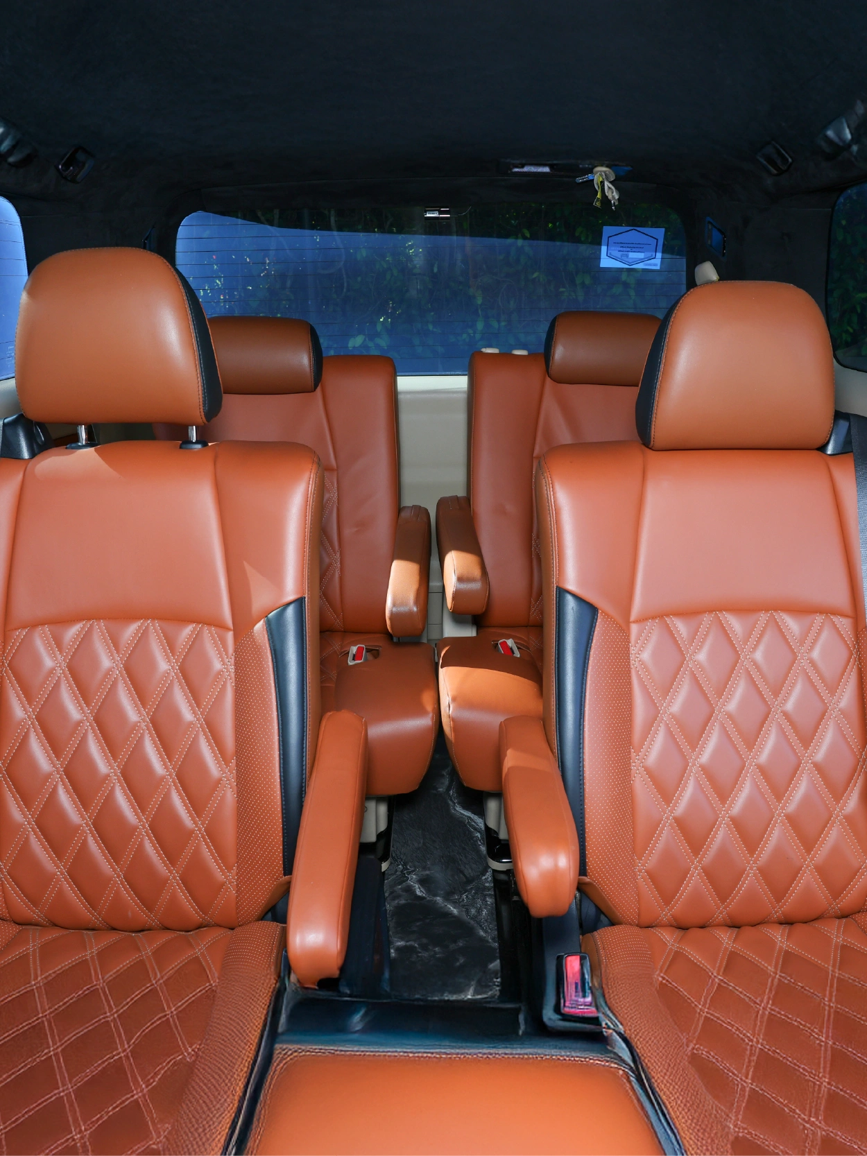 Luxury van interior seating layout