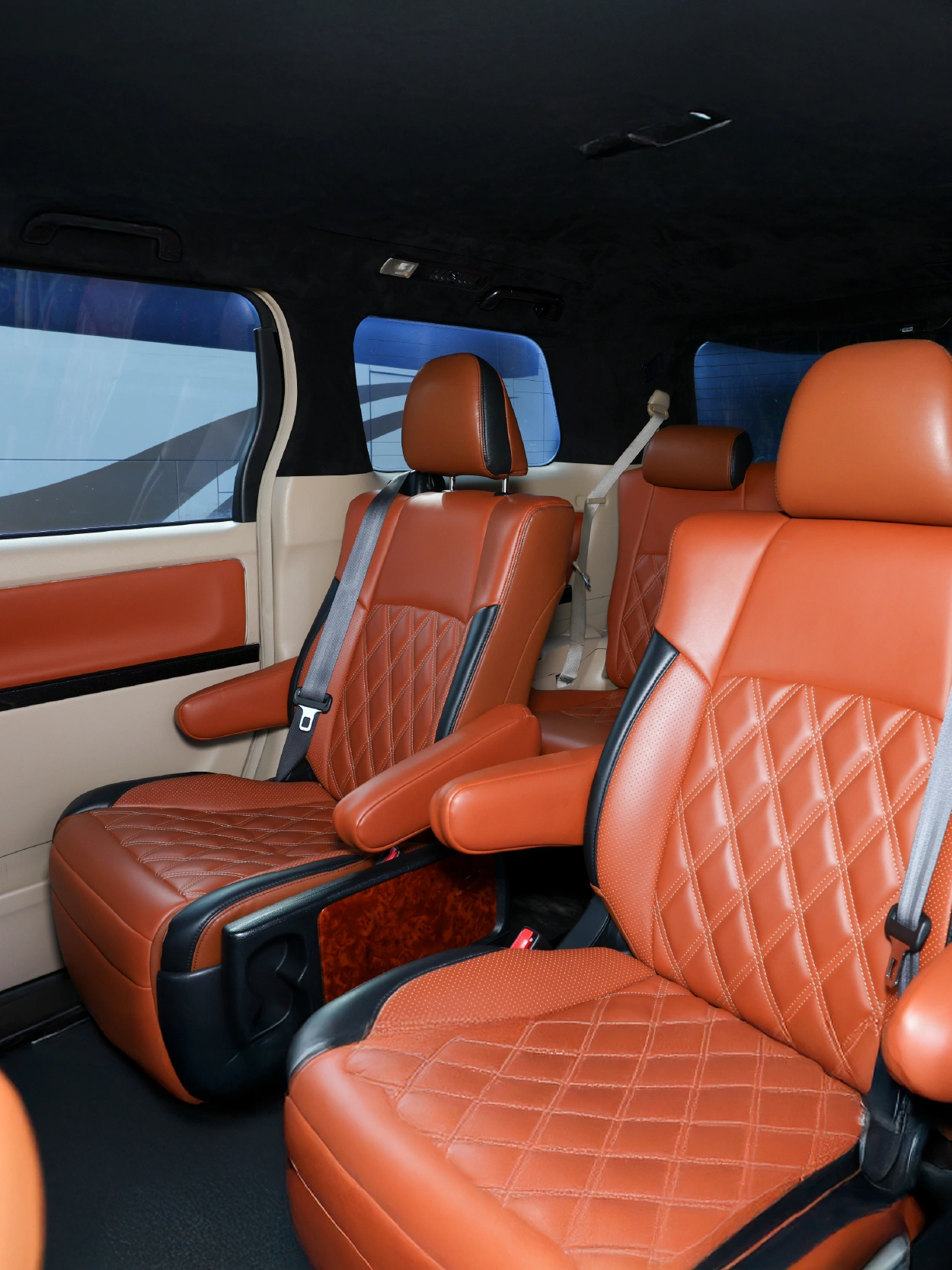 Luxury van leather seats interior